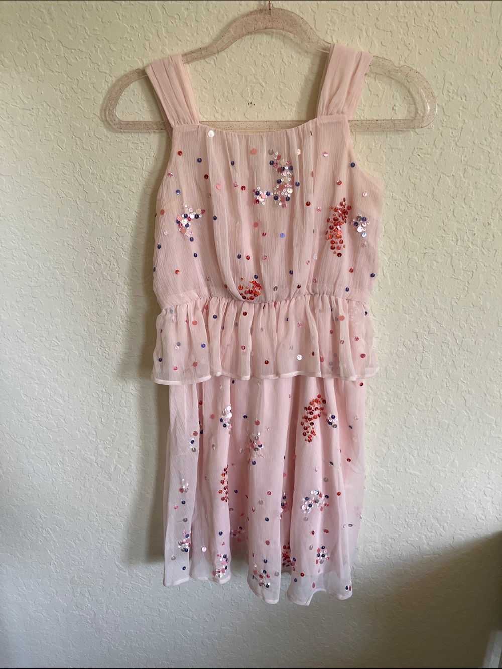 Crewcuts Light Pink Girls' Party Dress with Subtle Sheen
